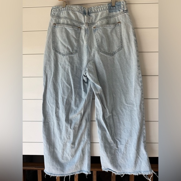 Abercrombie & Fitch Curve Love High Rise Cropped Wide Leg Jean! Size 32!! - Picture 5 of 5